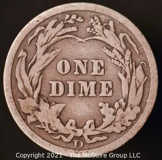 Coins: Silver Barber Dime: 1908-D