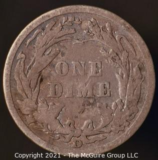 Coins: Silver Barber Dime: 1909-D