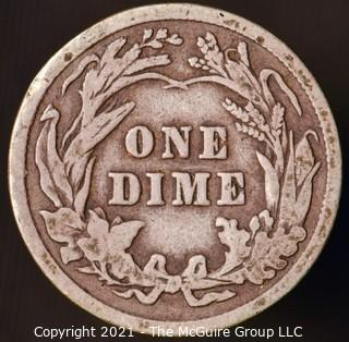 Coins: Silver Barber Dime: 1910-P