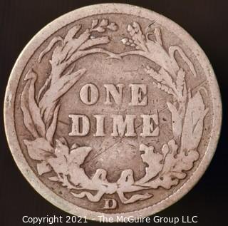 Coins: Silver Barber Dime: 1910-D