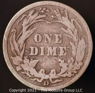 Coins: Silver Barber Dime: 1910-D