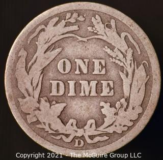 Coins: Silver Barber Dime: 1911-D