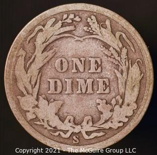 Coins: Silver Barber Dime: 1911-S