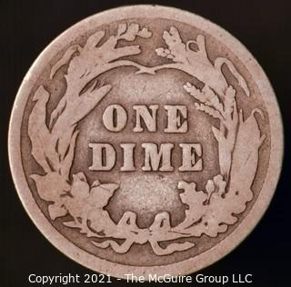 Coins: Silver Barber Dime: 1912-P