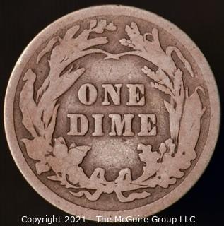 Coins: Silver Barber Dime: 1912-P