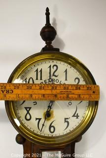 Vintage Union Petroleum Company Banjo Style Wall Clock by E. Ingraham & Co., Bristol, Conn.  Movement not original  Measures 36" tall.