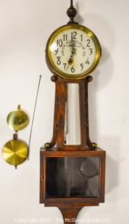 Vintage Union Petroleum Company Banjo Style Wall Clock by E. Ingraham & Co., Bristol, Conn.  Movement not original  Measures 36" tall.