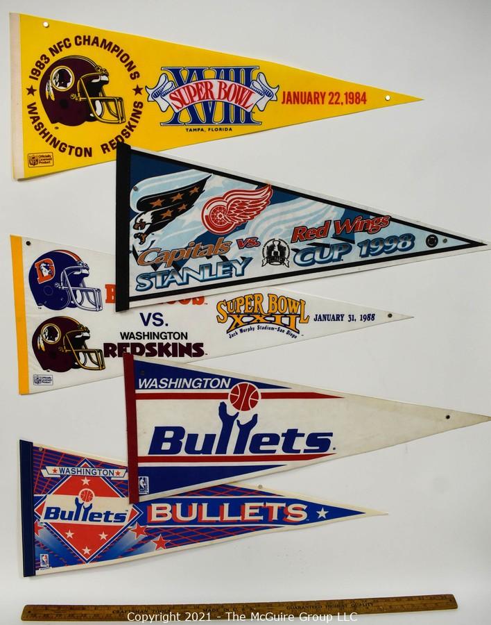 WASHINGTON REDSKINS SUPER BOWL 22 CHAMPIONS VINTAGE 1988 NFL FOOTBALL  PENNANT – The Felt Fanatic