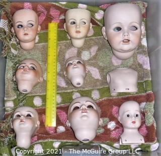 Collectible: Dolls: Doll Making Supplies - Bisque heads, Eyes, Hair and Hair Caps