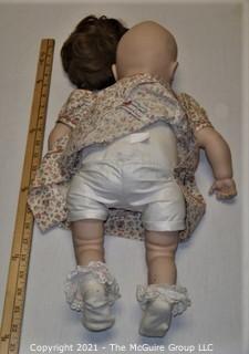 Collectible: Doll: Vintage Style Custom Made by Sarah Young. Ceramic Head and Extremities' (repaired leg)