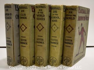 Five (5) Vintage Baseball Joe Series Hard Cover Books. 1916-1918