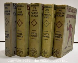 Five (5) Vintage Baseball Joe Series Hard Cover Books. 1916-1918