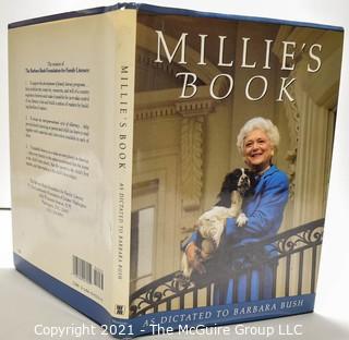 Signed Hardcover 1st Edition "Millies Book" by Barbara Bush,  1990.  White House President