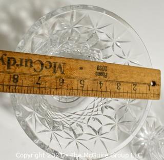 Two (2) Pieces of Clear Crystal, Bowl has Waterford Sticker 