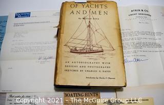 Book: "Of Yachts and Men" by William Atkin Plus Assorted Personal Documents 