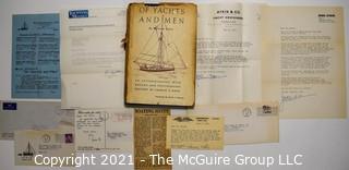 Book: "Of Yachts and Men" by William Atkin Plus Assorted Personal Documents 