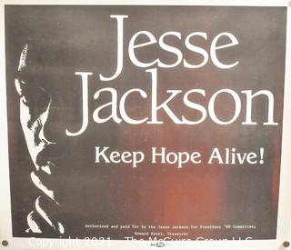 1988 Jesse Jackson "Keep Hope Alive" Political Campaign Poster, Measures 12" x 14"