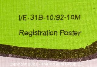 United Nations Voting Poster showing Registration Program 12" x 22"