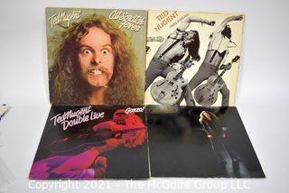 (4) Vinyl LP Records Rock Titles by Ted Nugent