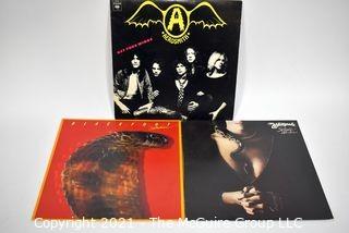 (3) Vinyl LP Records Classic Rock Titles including Aerosmith, Whitesnake and Blackfoot