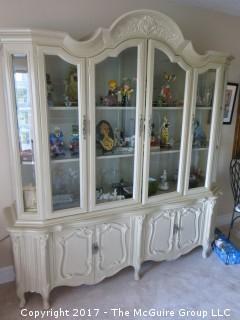 Glass front 2 piece china cabinet (not contents); 74W x 88"T