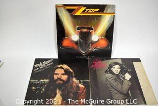 (3) Vinyl LP Records Classic Rock Titles by ZZ Top, Bob Seger and Eddy Money