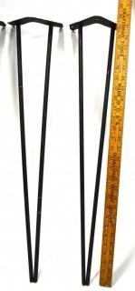 Set of Four (4) Mid Century Modern Cast Iron Hairpin Table Legs.  Each Measure 28" T