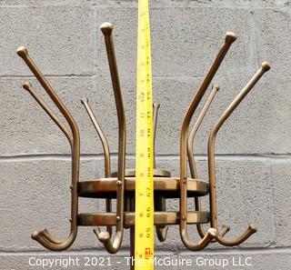 Art Deco Metal Standing Coat and Hat Rack.  Measurs 76"T.