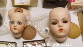 Doll: making Supplies: Heads & Hair & Shoes