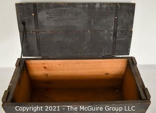 Vintage Green Wood Ammunition Box or Crate. 28" x 13" x 13".