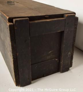 Vintage Green Wood Ammunition Box or Crate. 28" x 13" x 13".