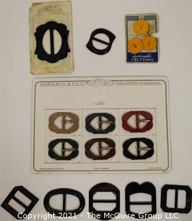 Group of Vintage Bakelite Buttons on Original Store Display Cards. 
