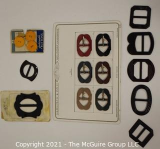 Group of Vintage Bakelite Buttons on Original Store Display Cards. 
