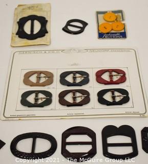 Group of Vintage Bakelite Buttons on Original Store Display Cards. 
