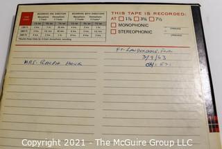 Clifford Evans: Historical Recording: Reel-to-Reel Magnetic Tape: Mrs Ralph Houk 9Mar63 in Fla (unverified - presume to be as labeled)