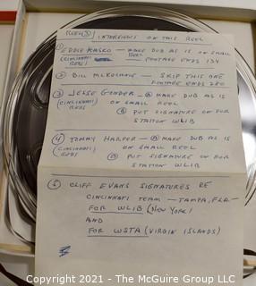 Clifford Evans: Historical Recording: Reel-to-Reel Magnetic Tape: Cinncinatti Red HOF'ers  2/27/63 (unverified - presume to be as labeled)