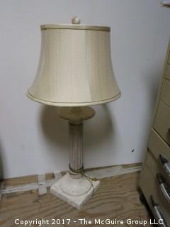 Collection of 4 floor and table lamps 