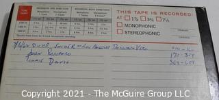 Clifford Evans: Historical Recording: Reel-to-Reel Magnetic Tape: 1962 Interviews with Dodgers Duke Snider; John Roseboro & Tommie Davis (unverified - presume to be as labeled)