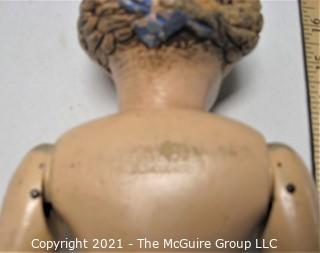 Antique Doll: 1912: Schoenhut: 16" All Wood with Spring Joints - Carved Braided Hair