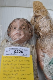 Antique Doll: 1912 Schoenhut 16" All Wood with Spring Joints - Carved Braided Hair