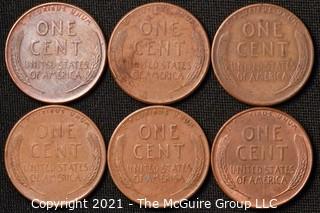 Coins: (6) Lincoln Wheat Cents: 1955-56  