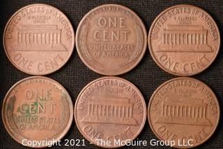 Coins: (6) Lincoln Cents: 1909-VDB; 1916-D; 1960-D (SD) 