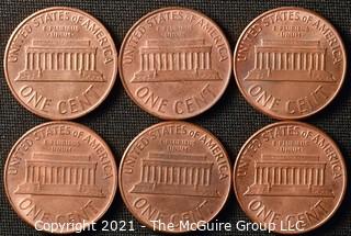 Coins: (6) Lincoln Memorial Cents: 1965-68 