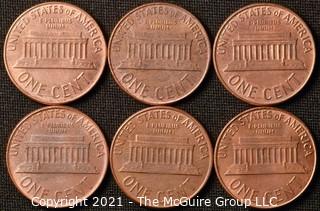 Coins: (6) Lincoln Memorial Cents: 1962-64 