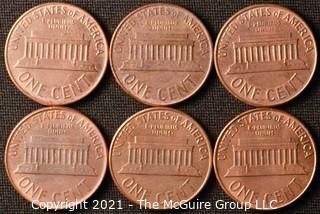 Coins: (6) Lincoln Memorial Cents: 1962-64 