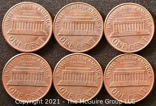 Coins: (6) Lincoln Memorial Cents: 1962-64 