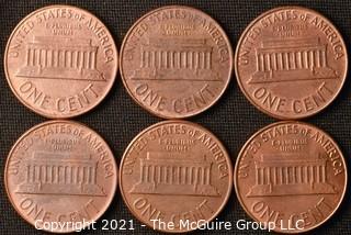 Coins: (6) Lincoln Memorial Cents: 1962-64 