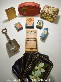 Eclectic Grouping of Modern and Vintage Items: Trays, Tins, etc