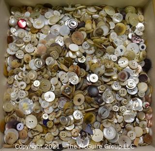 Group of Vintage Hand Carved Mother of Pearl Sewing Buttons.