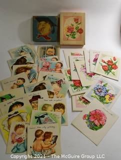 Two (2) Boxes of Unused Vintage Greeting Cards 